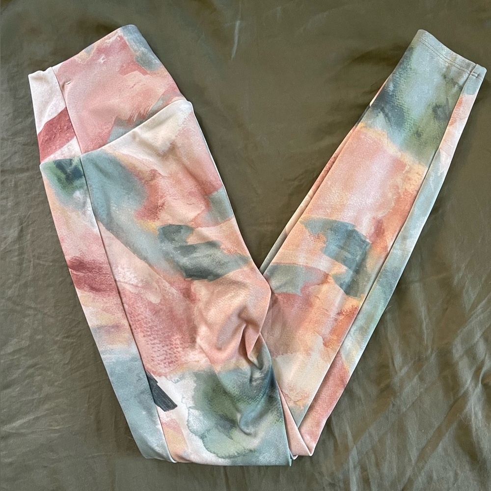 Soma Nonstop Full-Length Leggings in Pink, Sage & Gray